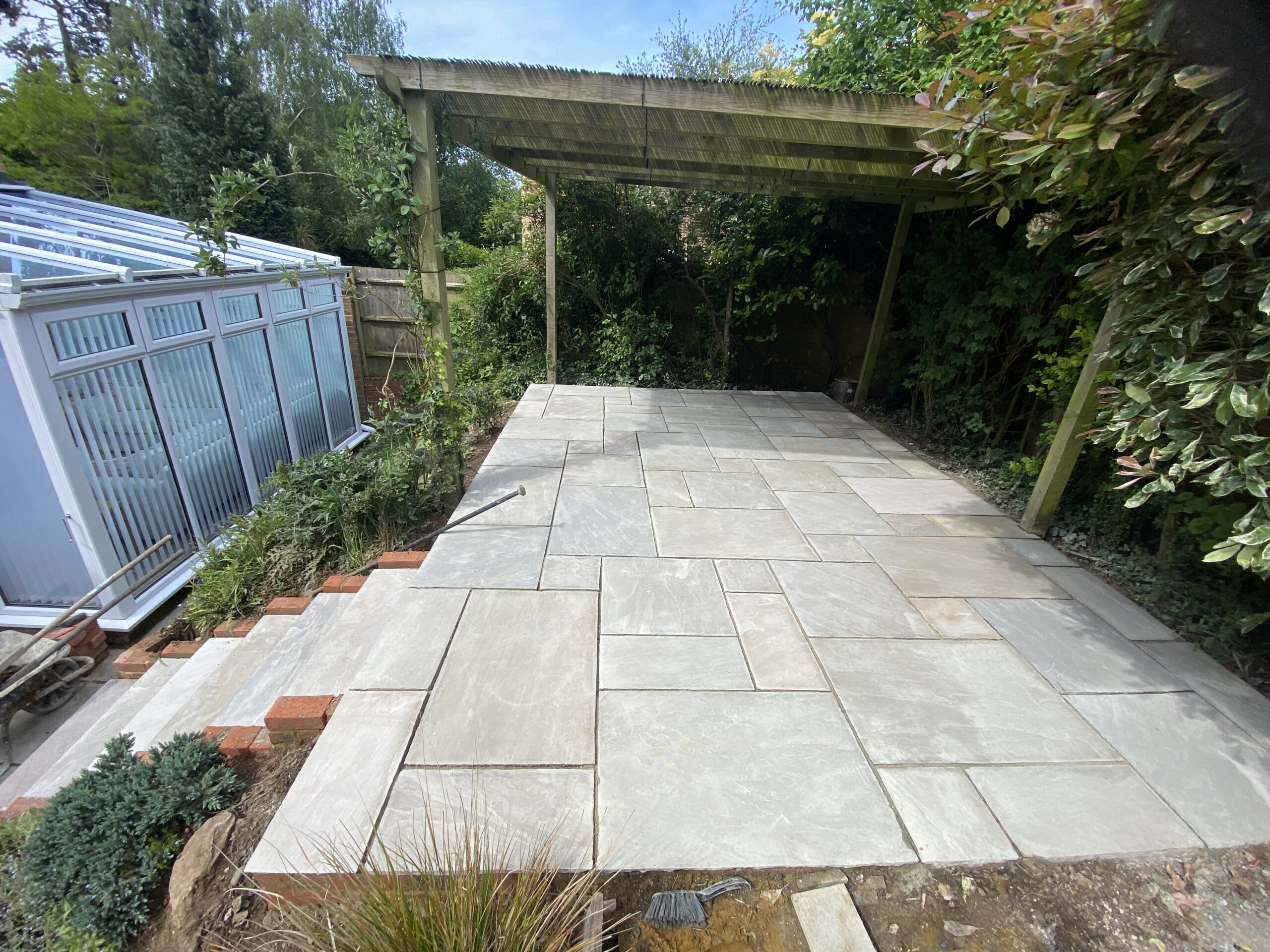 Indian sandstone patio installation in Maidstone
