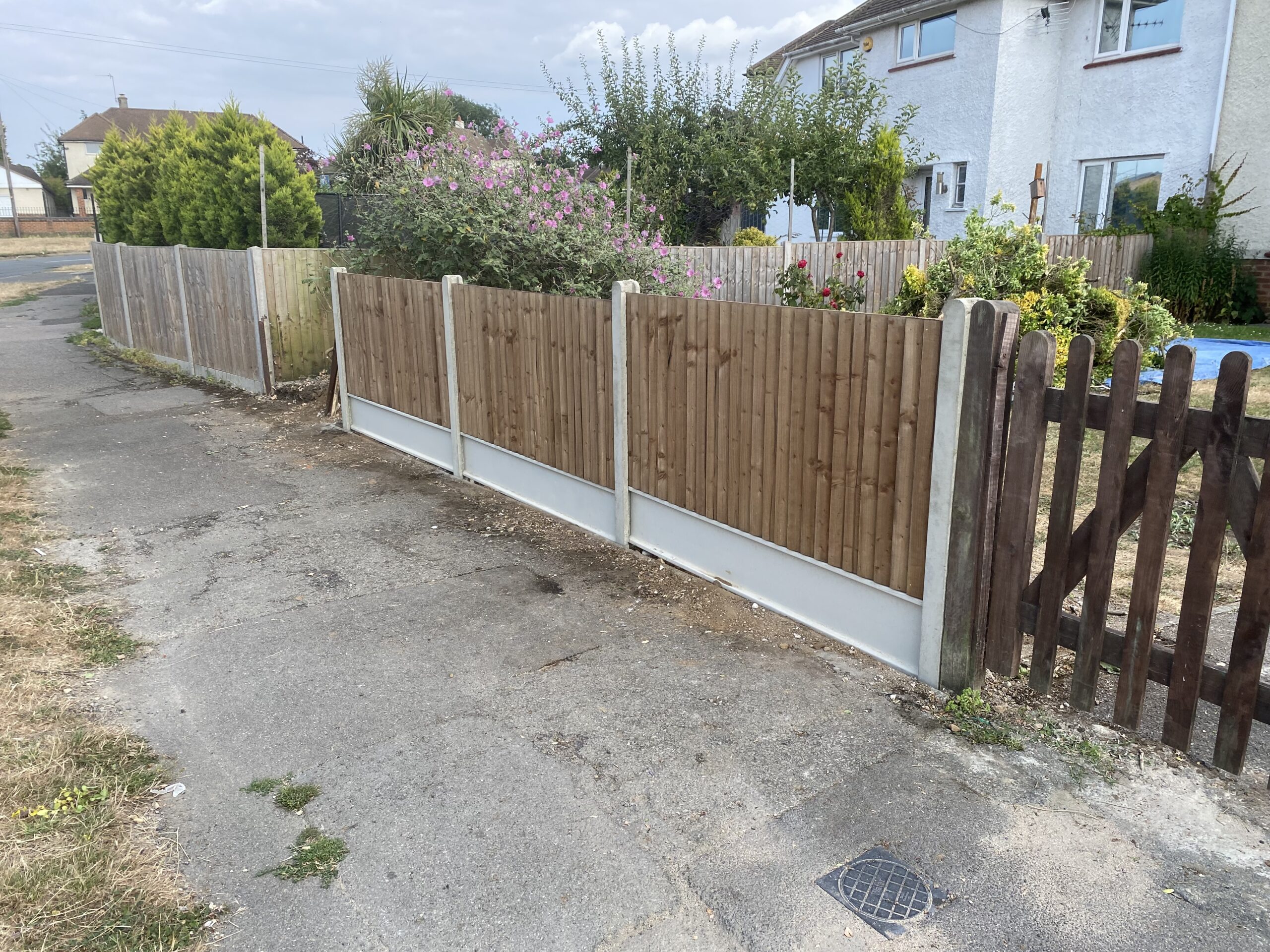 Closeboard garden fencing with concrete posts and gravel boards in Maidstone